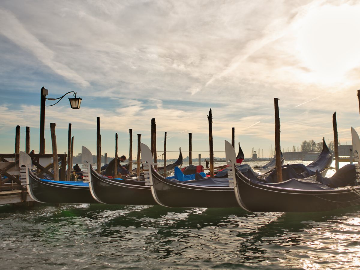 Gondolas in venice